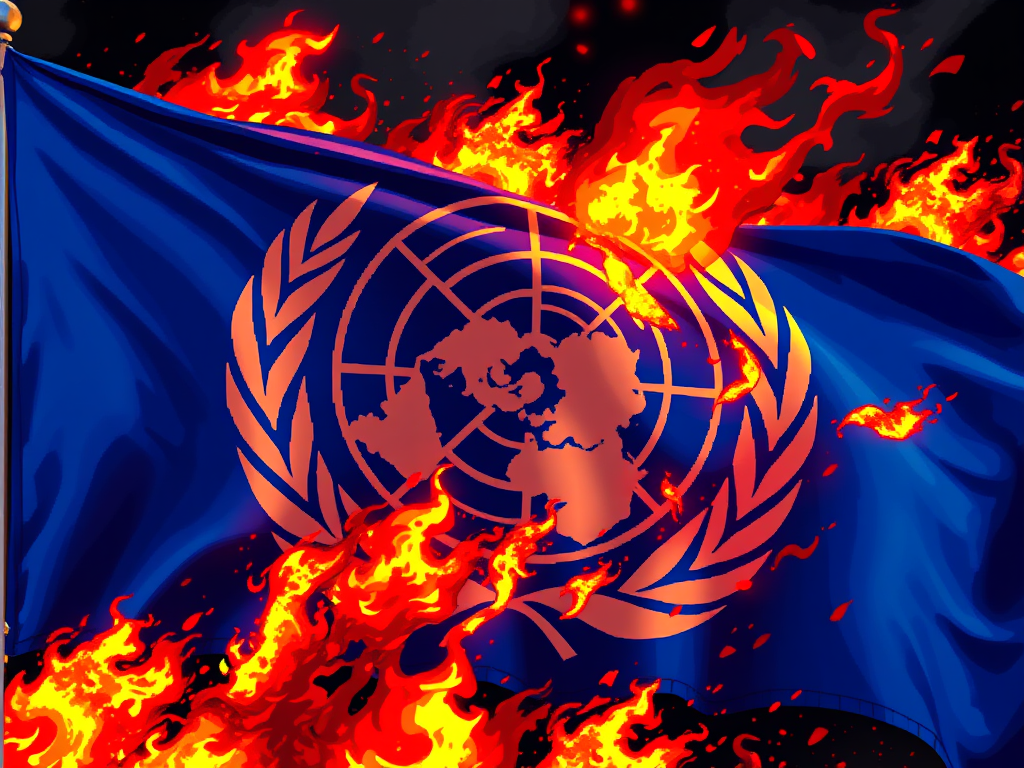 UN FLAG BURNING