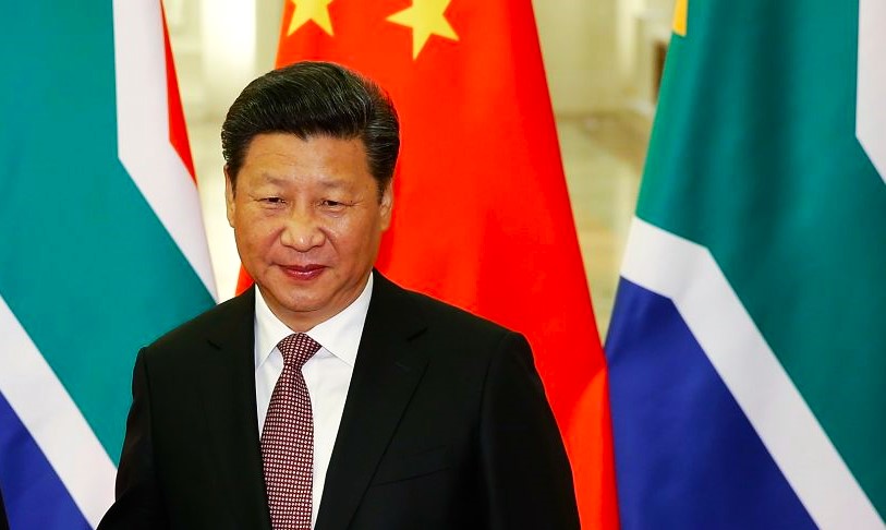 PRESIDENT XI JINPING AND SOUTH AFRICA FLAG - CNN