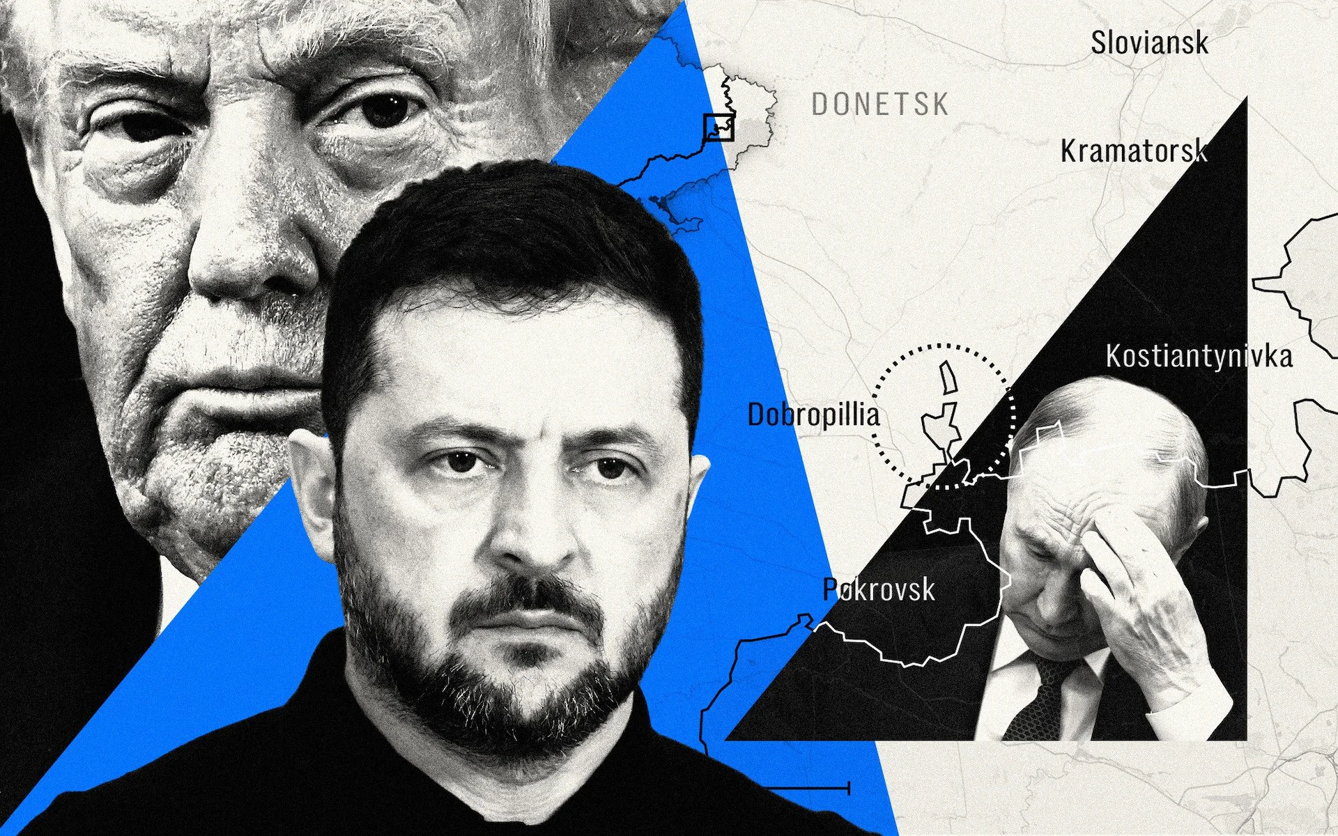 AI image of Ukraine's Zelensky and US Donald Trump and Russia's Putin [Image: Telegraph]