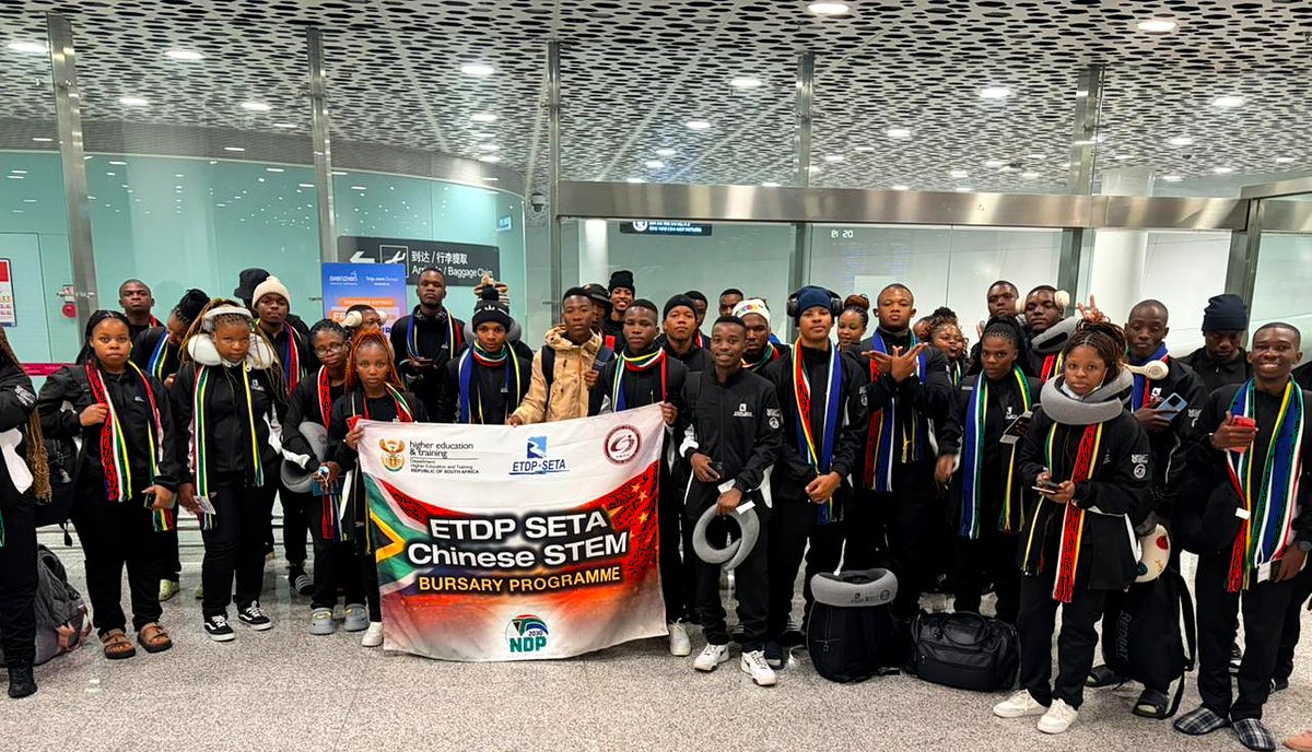 12 students who are set to depart for The Education, Training and Development Practices Sector Education and Training Authority (ETDP SETA)-Chinese Bursary Programme - [Image: ETDP SETA via X]