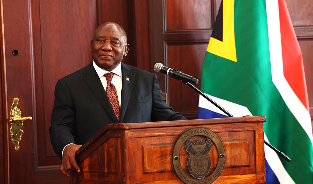 PRESIDENT RAMAPHOSA WELCOMES A BIG COHORT OF FOREIGN ENVOYS TO SA - IMAGE: GCIS