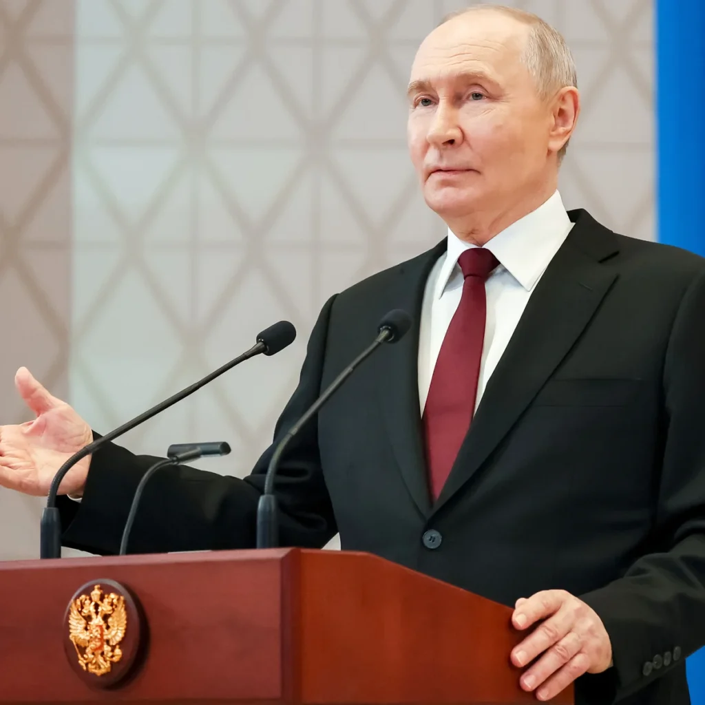 PUTIN ON THE DRONE CRASH IN ROMANIA - image: Alexander Kazakov/Pool Sputnik Kremlin/AP