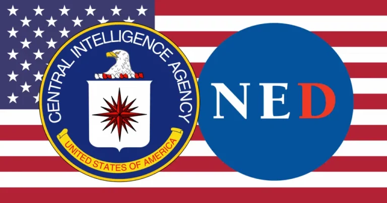 US National Endowment for Democracy (NED) AND CIA [IMAGE: Venezuelanalysis]