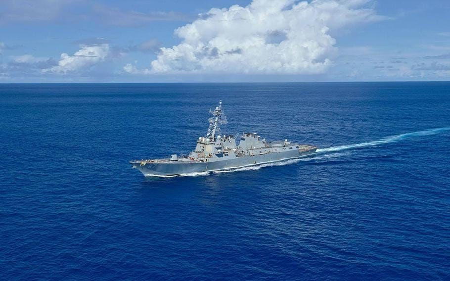 The guided-missile destroyer USS Mason sails within the U.S. Central Command area. Credit: U.S. Central Command