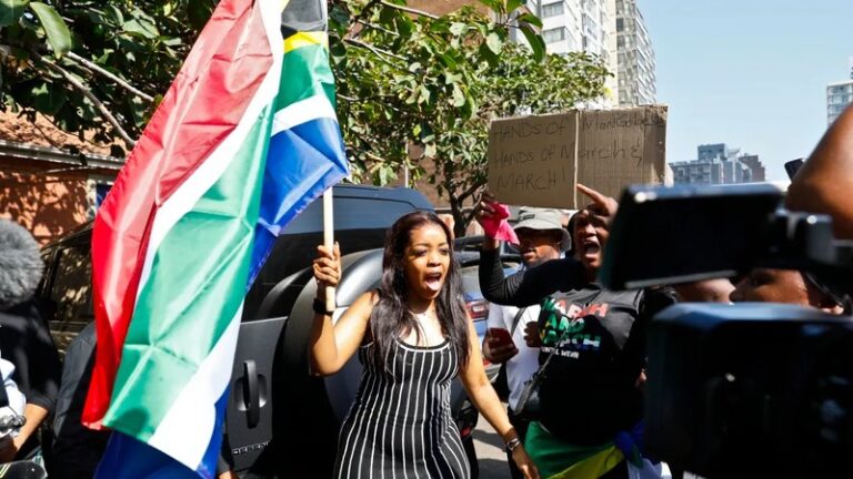 Jacinta Ngobese Zuma during March and March June 30 strikes - image: Magic 828