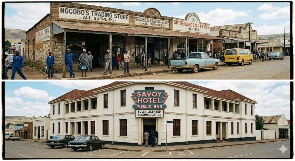 Two distinct images of Peddie Town in the 1980's, captured wth a 35mm [Image: Supplied to GSMN]