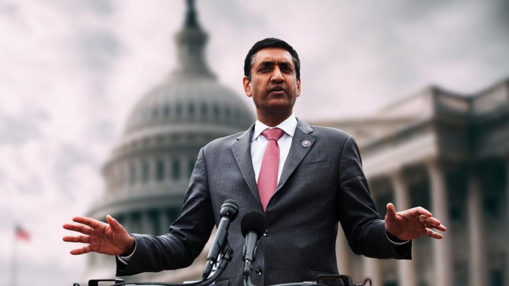 Rep. Ro Khanna (D-CA) introduce and motivate his amendment nullifying Section 224 of the National Defense Appropriations Act (NDAA); Section 224, if passed, will fuse together the military-industrial complexes of the United States and Israel, into a single war preparation machine. Credit: house.gov