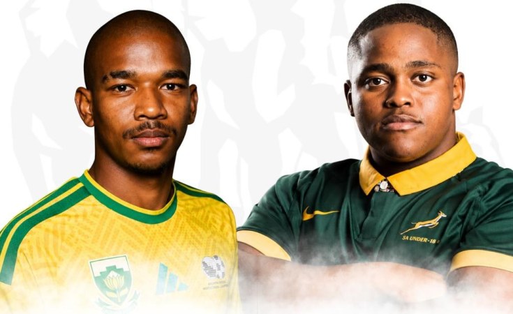 PRESIDENT RAMAPHOSA MOURNS PASSING OF RISING SPORTS STARS - Bafana Bafana and Mamelodi Sundowns midfielder Jayden Adams and former South African Rugby Under-18 prop Luqobo Makwedini. - image: IFP