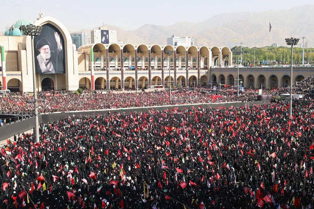 IRAN SUPREME LEADER KHAMENEI FUNERAL 'LARGEST IN WORLD HISTORY' WITH 45 MILLION OBSERVERS - IMAGE: Atta Kenare / AFP via Getty Images Atta Kenare / AFP via Getty Images