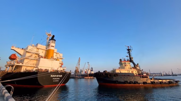 THREATS TO BLACK SEA GRAIN EXPORTS GROW, AS RUSSIA RETALIATES AGAINST UKRAINIAN PORTS - Black Sea ports are capable of exporting far more food than Danube River ports. (Reuters: Press service of the Ministry of Infrastructure of Ukraine)
