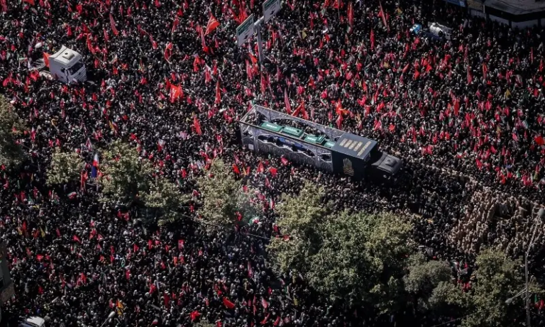 MILLIONS IN IRAQ MOURN KHAMENEI -A vehicle carrying coffins of Iran's late Supreme Leader Ayatollah Ali Khamenei and his family members, makes its way as people attend a funeral procession for assassinated supreme leader Ayatollah Ali Khamenei in Tehran, Iran July 6, 2026. — Reuters