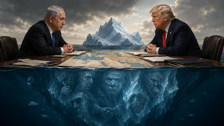 SILENCING THE TRUTH TELLERS WILL NOT CHANGE REALITY - NETANYAHU AND TRUMP - IMAGE: AI IMAGE BY SETH EISENBERG