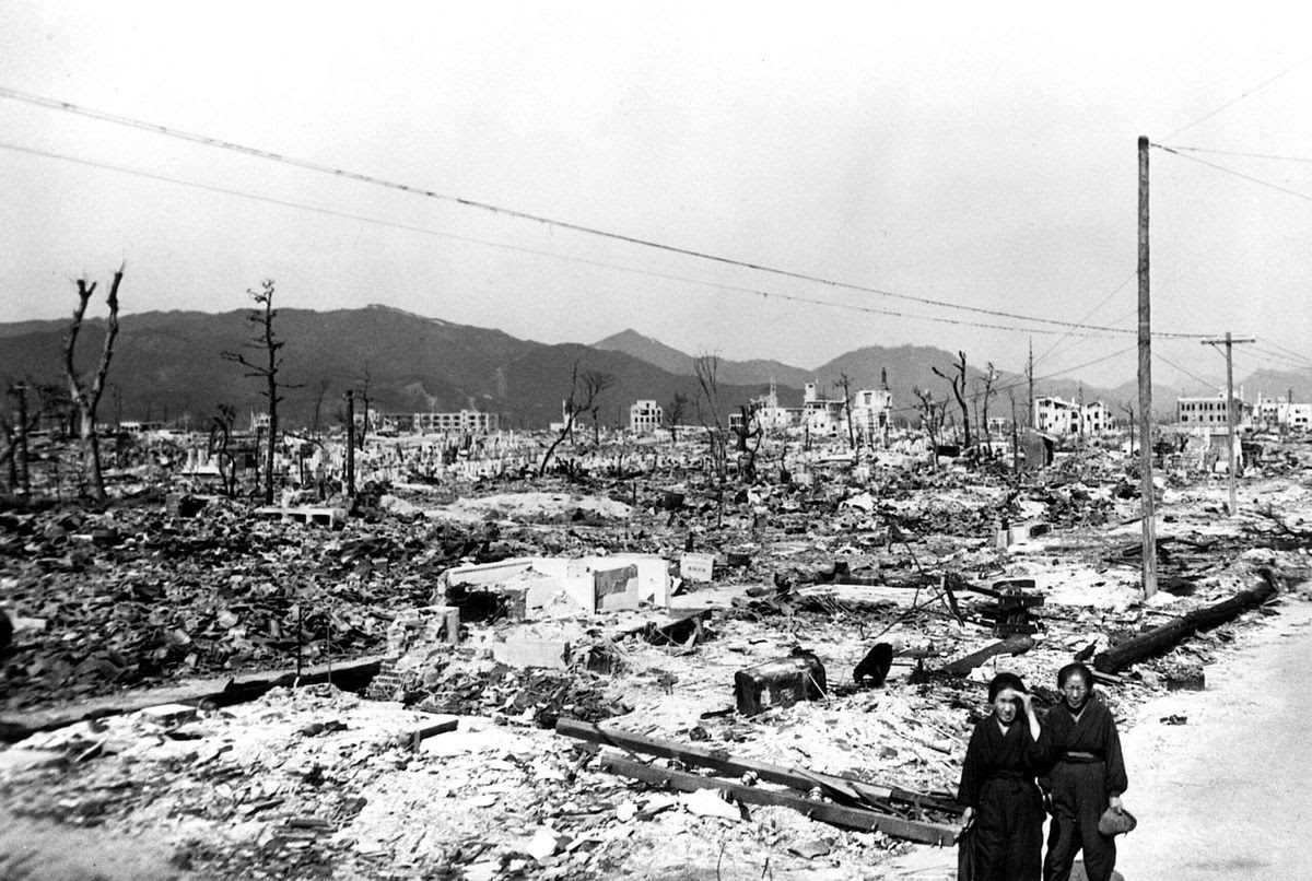 Aftermath of Hiroshima nuclear bombing. Credit: Public Domain