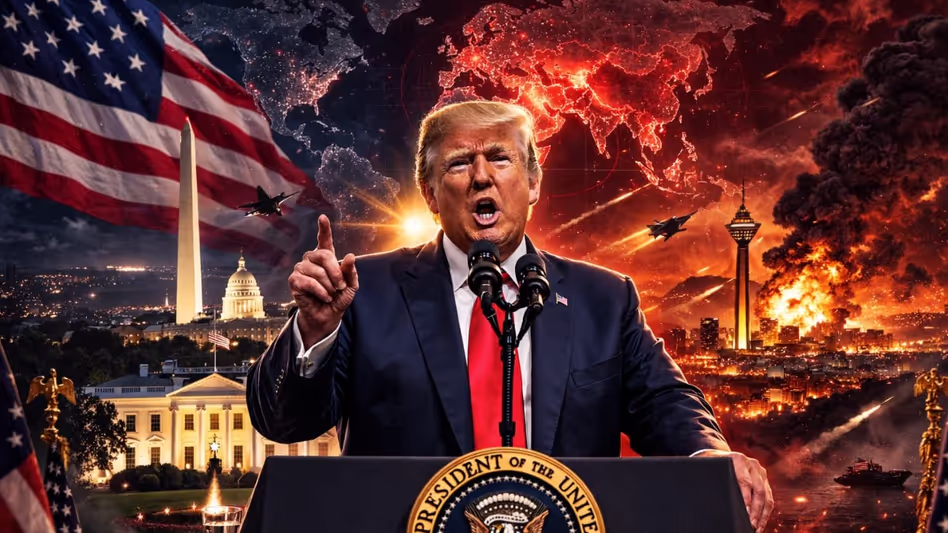 USA PRESIDENT DONALD TRUMP AND NUCLEAR WAR - AI IMAGE: INDIA TODAY