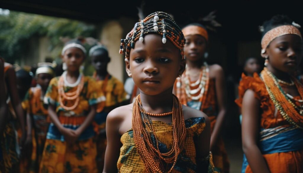 AI IMAGE OF AFRICAN CHILDREN IN CULTURAL WEAR - IMAGE: VECTEEZY