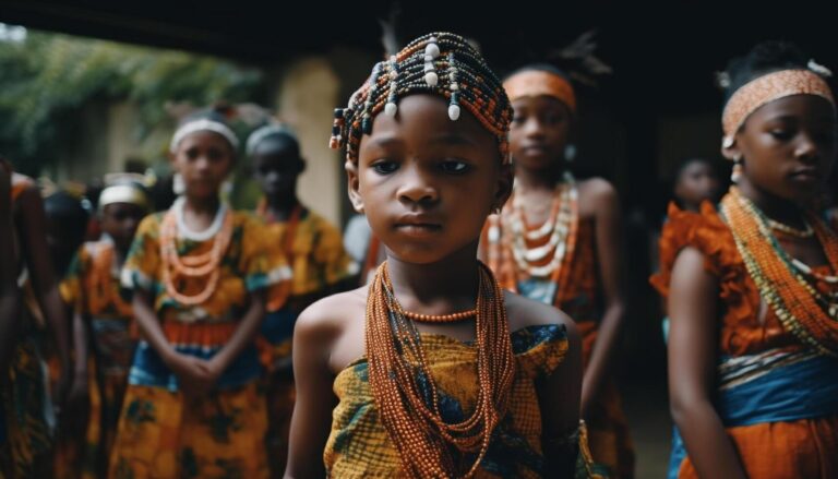 AI IMAGE OF AFRICAN CHILDREN IN CULTURAL WEAR - IMAGE: VECTEEZY