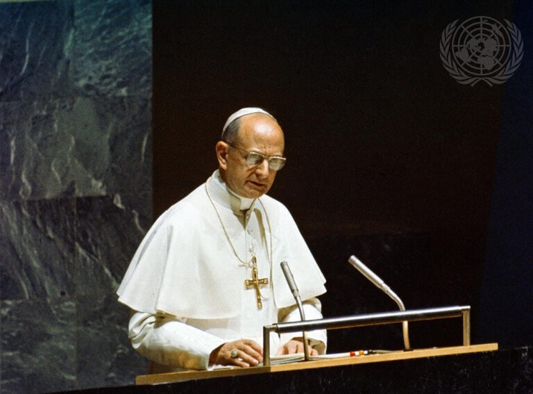 Visit of His Holiness Pope Paul VI to the United Nations. Credit: UN Photo/Teddy Chen