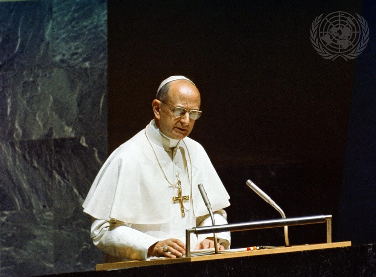 Visit of His Holiness Pope Paul VI to the United Nations. Credit: UN Photo/Teddy Chen