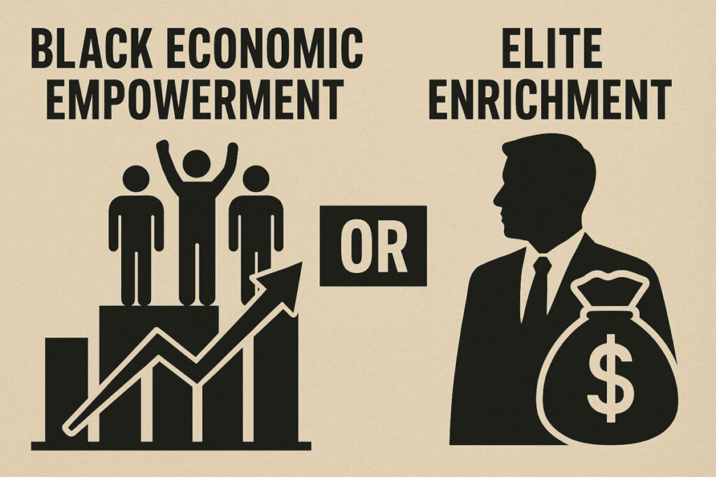 BLACK ECONOMIC EMPOWERMENT VS ELITE ENRICHMENT