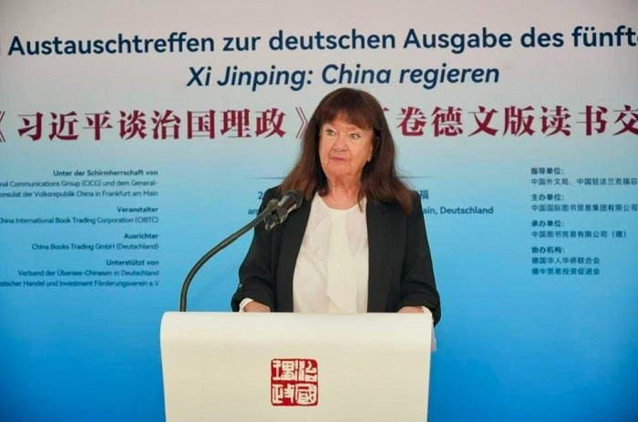 Schiller Institute Founder Helga Zepp-LaRouche said we need to put a new security and development architecture on that table which is really the only thing which will…remedy the situation. Credit: China International Book Trading Corporation - IMAGE: EIR NEWS